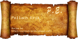 Pellach Erik névjegykártya
